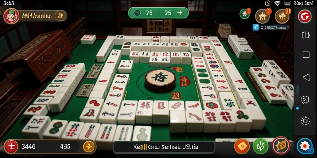 Gambaran gameplay Mahjong yang seru dalam 3446.