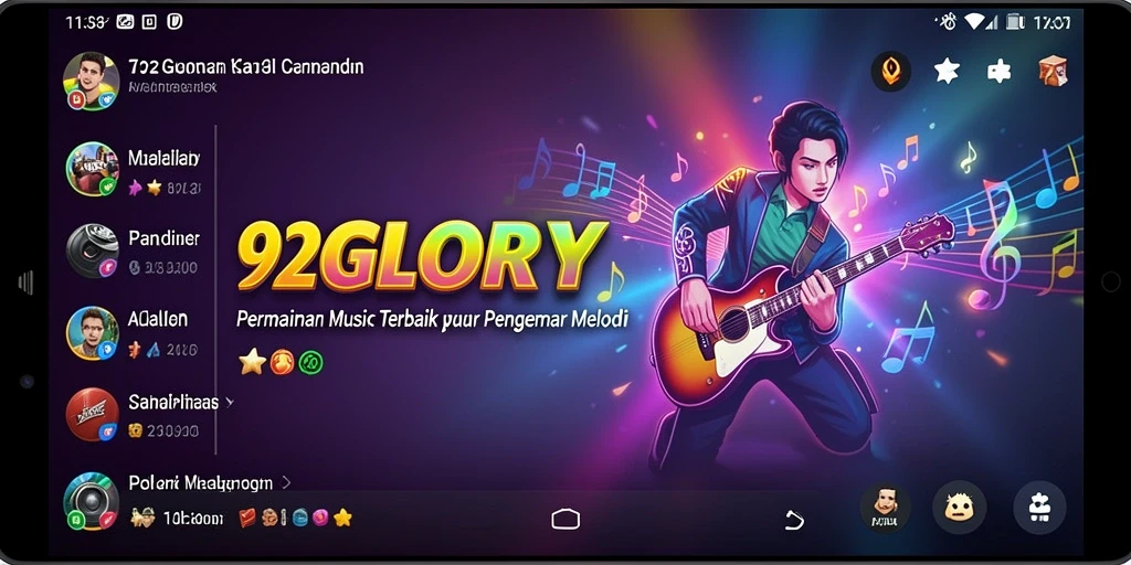 Tampilan gameplay menarik dari 92GLORY yang penuh warna.