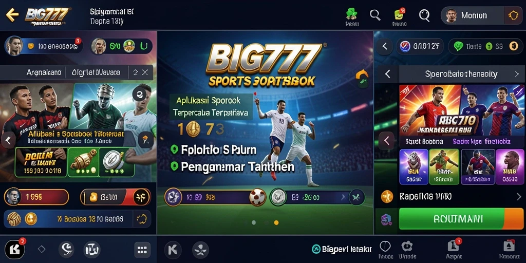 Tampilan gameplay seru dalam aplikasi Sportsbook BIG777.