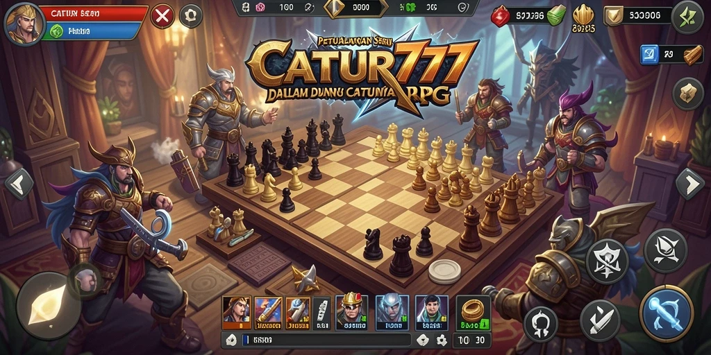Tampilan menakjubkan dari gameplay catur ARPG di CATUR777.