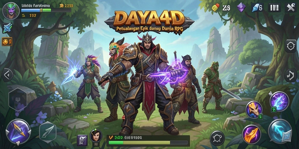 Gameplay heroik dalam <strong>DAYA4D</strong>, perjuangan melawan monster epik.