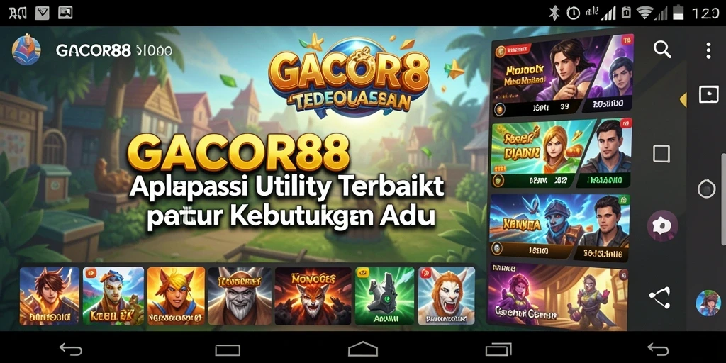 Tampilan antarmuka GACOR88 dengan berbagai fitur produktivitas.