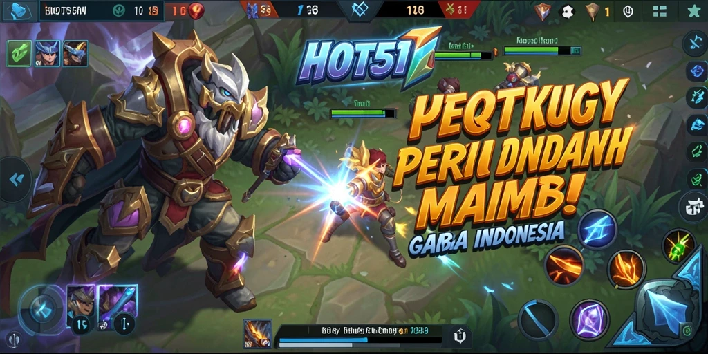 Gameplay seru HOT51 dengan pertempuran seru antar tim MOBA.