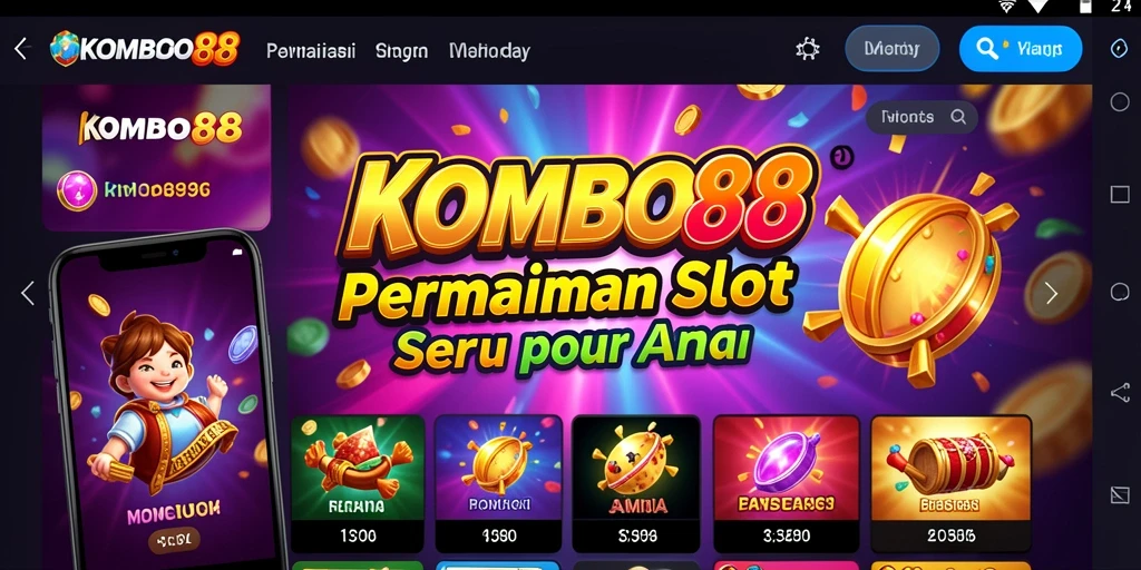 Tampilan gameplay Slot yang menarik dan penuh warna di KOMBO88.