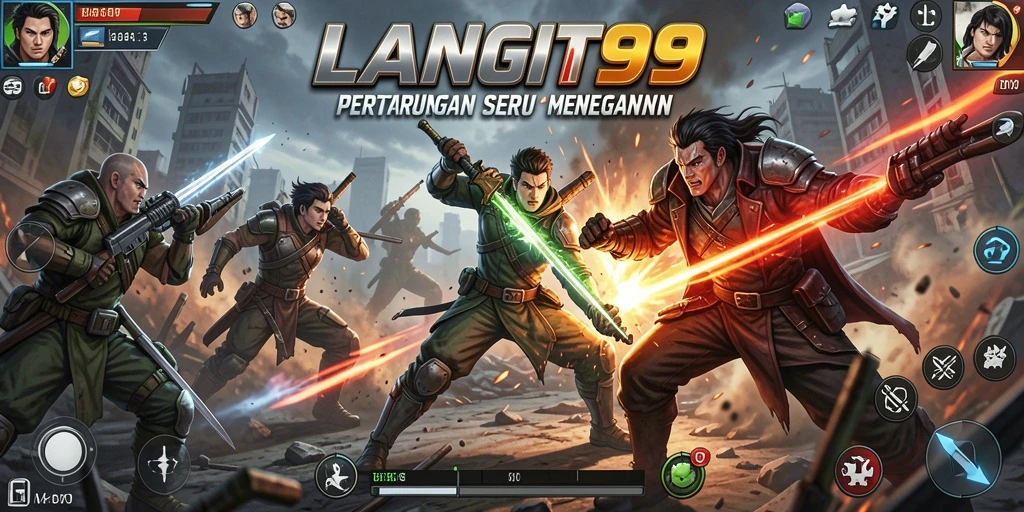 Gameplay LANGIT99 yang menegangkan dalam aksi pertarungan.