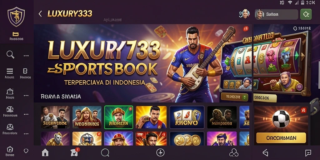 Tampilan antarmuka LUXURY333 saat taruhan olahraga berlangsung.