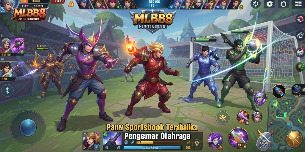 Tampilan permainan Sportsbook yang menarik dan interaktif di MLBB8.