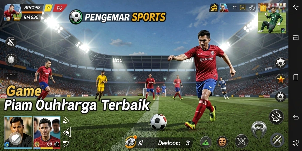 Tampilan gameplay RP99 yang menegangkan di lapangan olahraga.