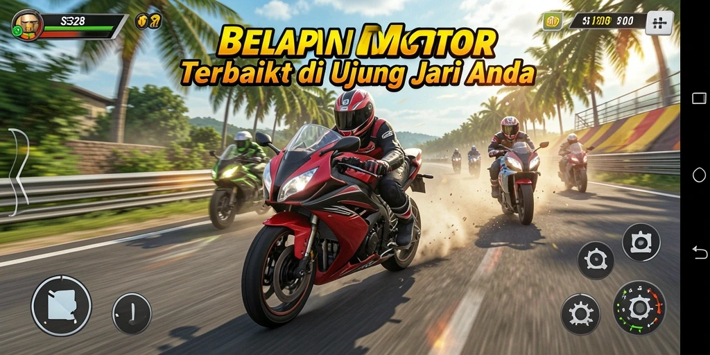 Tampilan menakjubkan dari gameplay balapan motor di SE328.