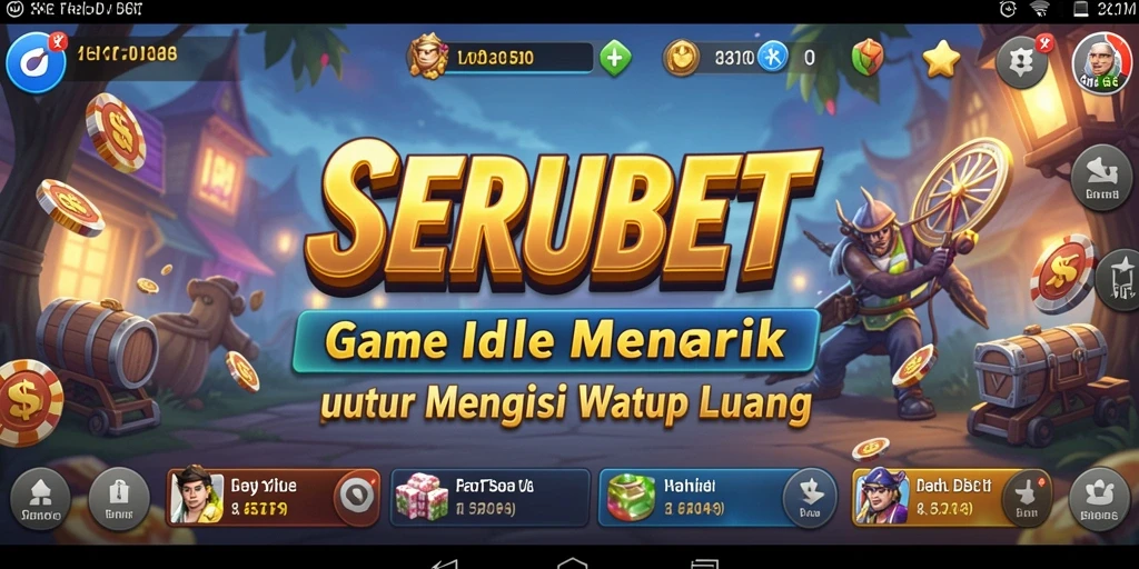 Tampilan gameplay seru dalam permainan Idle SERUBET yang menarik.