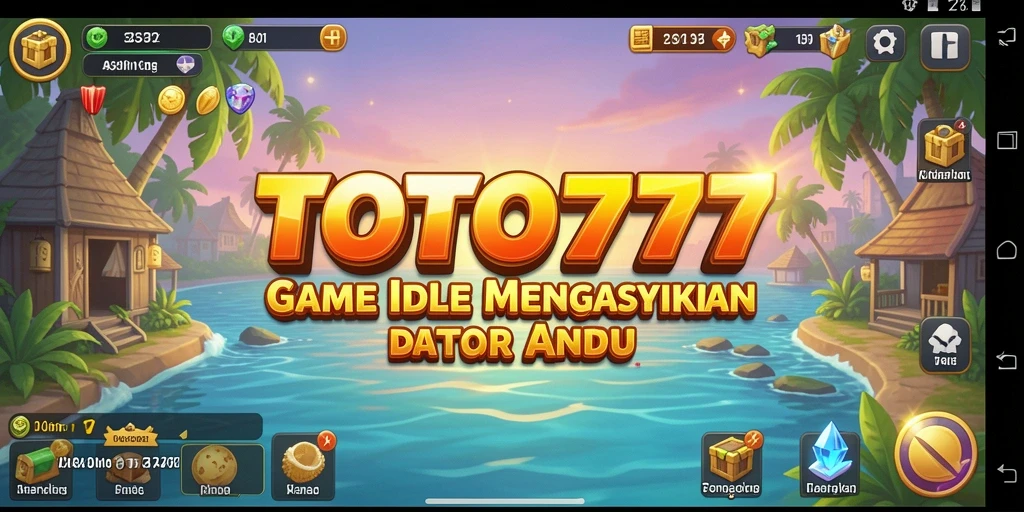 TANGKAPAN LAYAR TOTO777 MENAMPILKAN GAMEPLAY IDLE YANG MENYENANGKAN.