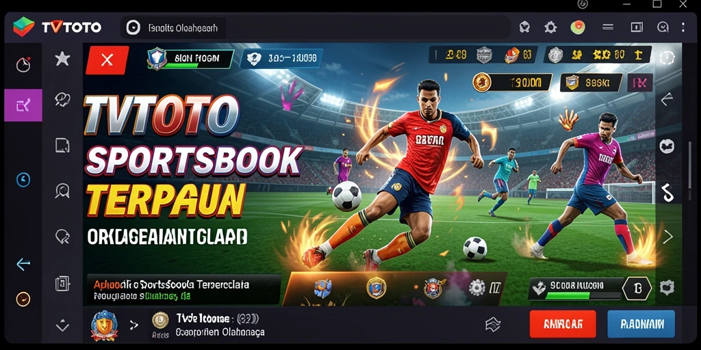 Tampilan antarmuka aplikasi TVTOTO yang menarik saat taruhan olahraga.