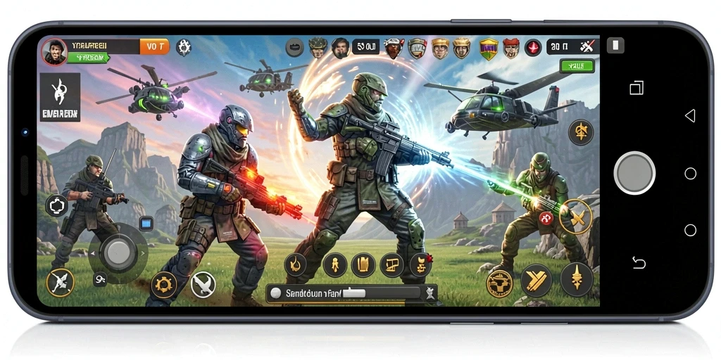 Tampilan gameplay V07 menunjukkan aksi strategis yang seru dan mendebarkan.