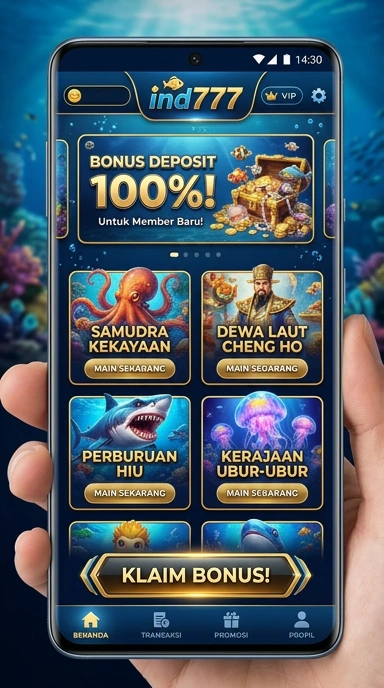 Tampilan antarmuka ind777 yang menarik dan mudah digunakan.